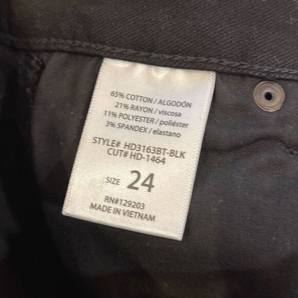 Hidden Los Angeles Womens High Rise Slit Hem Ryan Bootcut Jeans Black Sz 24 NWT - Picture 7 of 10
